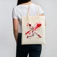 Valentine Baseball Player Drip Canvas Tote Bag