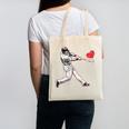 Valentines Baseball Batter Heart Player Silhouette Premium Tri-Blend Canvas Tote Bag Valentines Baseball Batter Heart Player Silhouette Premium Tri-Blend Canvas Tote Bag