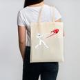 Valentines Day Baseball Batter Silhouette Heart Canvas Tote Bag
