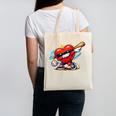 Valentines Day Baseball Dabbing Red Heart Love Boys Canvas Tote Bag Valentines Day Baseball Dabbing Red Heart Love Boys Canvas Tote Bag