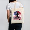 Women's Batter Patriotic American Flag Baseball Silks Canvas Tote Bag