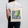 Youth Baseball Catcher Humor Don’t Get In A Pickle Canvas Tote Bag