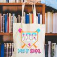 100 Days Of School Baseball Ice Cream Drip 100th Day School Canvas Tote Bag