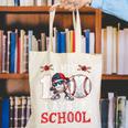 100 Days Of School Dabbing Baseball Hit Student Kids Boys Canvas Tote Bag