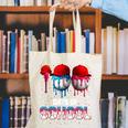 100 Days Of School Dripping Baseball 100th Day Teacher Boy Canvas Tote Bag