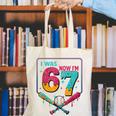I Was 6 Now Im 7 Ice Cream Drip Baseball For Men Women Kids Canvas Tote Bag I Was 6 Now Im 7 Ice Cream Drip Baseball For Men Women Kids Canvas Tote Bag