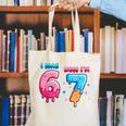 I Was 6 Now I'm 7 Birthday Baseball Drip For Boys Kid Canvas Tote Bag I Was 6 Now I'm 7 Birthday Baseball Drip For Boys Kid Canvas Tote Bag