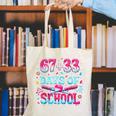 67 33 Days Of School Baseball Drip 100th Day Of School Boys Canvas Tote Bag