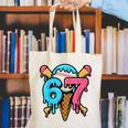67 Baseball Ice Cream Drip Player Canvas Tote Bag 67 Baseball Ice Cream Drip Player Canvas Tote Bag