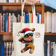 67 Gingerbread Man Playing Baseball Christmas 6 7 Meme Canvas Tote Bag