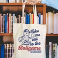 Take Me Out To The Ball Game Retro Peanuts Baseball Sports Canvas Tote Bag