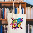 Banana Baseball 67 Ice Cream Drip Meme Canvas Tote Bag