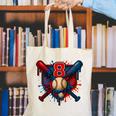 Baseball 8 Year Old Splash Drip 8th Birthday Boy Number 8 Canvas Tote Bag