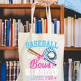 Baseball Or Bows Big Brother Loves You Gender Pink Or Blue Canvas Tote Bag Baseball Or Bows Big Brother Loves You Gender Pink Or Blue Canvas Tote Bag