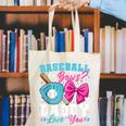 Baseball Or Bows Daddy Loves You Gender Reveal Family Canvas Tote Bag Baseball Or Bows Daddy Loves You Gender Reveal Family Canvas Tote Bag