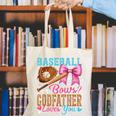 Baseball Or Bows Godfather Loves You Gender Reveal Canvas Tote Bag Baseball Or Bows Godfather Loves You Gender Reveal Canvas Tote Bag