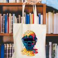 Baseball Catcher Mask Ice Cream Dripping Baseball Fan Boys Canvas Tote Bag