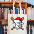 Baseball Christmas Lights Santa Christmas Baseball Player Canvas Tote Bag Baseball Christmas Lights Santa Christmas Baseball Player Canvas Tote Bag