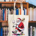 Baseball Christmas Santa Claus Batter Baseball Drip Canvas Tote Bag Baseball Christmas Santa Claus Batter Baseball Drip Canvas Tote Bag