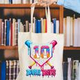 Baseball Drip 10th Birthday Boy Double Digits Ice Cream Drip Canvas Tote Bag
