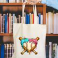 Baseball Drip For Boys Ice Cream Dripping Baseball Sport Canvas Tote Bag