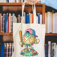Baseball Drip For Boys Ice Cream Drip Baseball Sport Canvas Tote Bag Baseball Drip For Boys Ice Cream Drip Baseball Sport Canvas Tote Bag