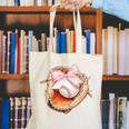 Baseball Drip Ice Cream Coquette Pink Bow Baseball Player Canvas Tote Bag