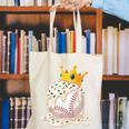 Baseball Drip Ice Cream Crown Melt Graphic Canvas Tote Bag Baseball Drip Ice Cream Crown Melt Graphic Canvas Tote Bag