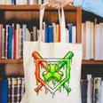 Baseball Drip Ice Cream St Patricks Day Shamrock Canvas Tote Bag