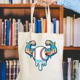 Baseball Drip Ice Cream Strong Character Canvas Tote Bag