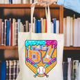 Baseball Drip Number 67 Ice Cream Home Plate Drip Canvas Tote Bag