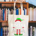 The Baseball Elf Christmas Sport Lovers Xmas Elf Canvas Tote Bag