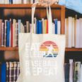 Baseball Fan Vintage Retro Eat Sleep Baseball Repeat Canvas Tote Bag Baseball Fan Vintage Retro Eat Sleep Baseball Repeat Canvas Tote Bag