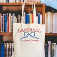 Baseball Is My Favorite Season Shirt Baseball Season Vibes Canvas Tote Bag