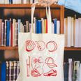 Baseball Game Day Coquette Game Day Baseball Canvas Tote Bag Baseball Game Day Coquette Game Day Baseball Canvas Tote Bag