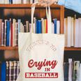 Baseball Game Day There Is No Crying In Baseball Canvas Tote Bag