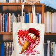 Baseball Heart Valentine Baseball Ice Cream Drip Boys Girls Canvas Tote Bag Baseball Heart Valentine Baseball Ice Cream Drip Boys Girls Canvas Tote Bag