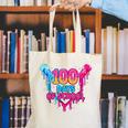 Baseball Ice Cream Drip 100 Days Of School Boys Girls 100th Canvas Tote Bag Baseball Ice Cream Drip 100 Days Of School Boys Girls 100th Canvas Tote Bag