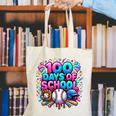Baseball Ice Cream Drip 100 Days Of School Student Teacher Canvas Tote Bag