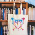 Baseball Ice Cream Drip Number 67 Player 67th Birthday 6 7 Canvas Tote Bag