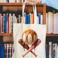 Baseball Ice Cream Drip Style Melting Ice Cream Youth Teen Canvas Tote Bag