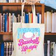 Baseball Life Lifestyle Home Plate Ice Cream Drip Men Boys Canvas Tote Bag Baseball Life Lifestyle Home Plate Ice Cream Drip Men Boys Canvas Tote Bag