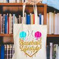 Baseball Lifestyle Baseball Drip Icecream Canvas Tote Bag Baseball Lifestyle Baseball Drip Icecream Canvas Tote Bag