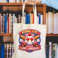 Baseball Is My Love Language Valentine Canvas Tote Bag Baseball Is My Love Language Valentine Canvas Tote Bag