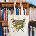 Baseball Mardi Gras Home Plate Ice Cream Drip Carnival Mask Canvas Tote Bag Baseball Mardi Gras Home Plate Ice Cream Drip Carnival Mask Canvas Tote Bag