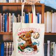 Baseball Player Christmas Gingerbread Smashing Through Snow Canvas Tote Bag