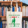Baseball Player Christmas Pajama Send It Xmas PJs Boys Canvas Tote Bag