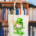 Baseball Player Ice Cream Drip Shamrocks St Patrick's Day Canvas Tote Bag Baseball Player Ice Cream Drip Shamrocks St Patrick's Day Canvas Tote Bag