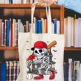 Baseball Skeleton Halloween Playing Canvas Tote Bag Baseball Skeleton Halloween Playing Canvas Tote Bag