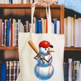 Baseball Snowman Merry Christmas Xmas Pajamas Men Women Kids Canvas Tote Bag